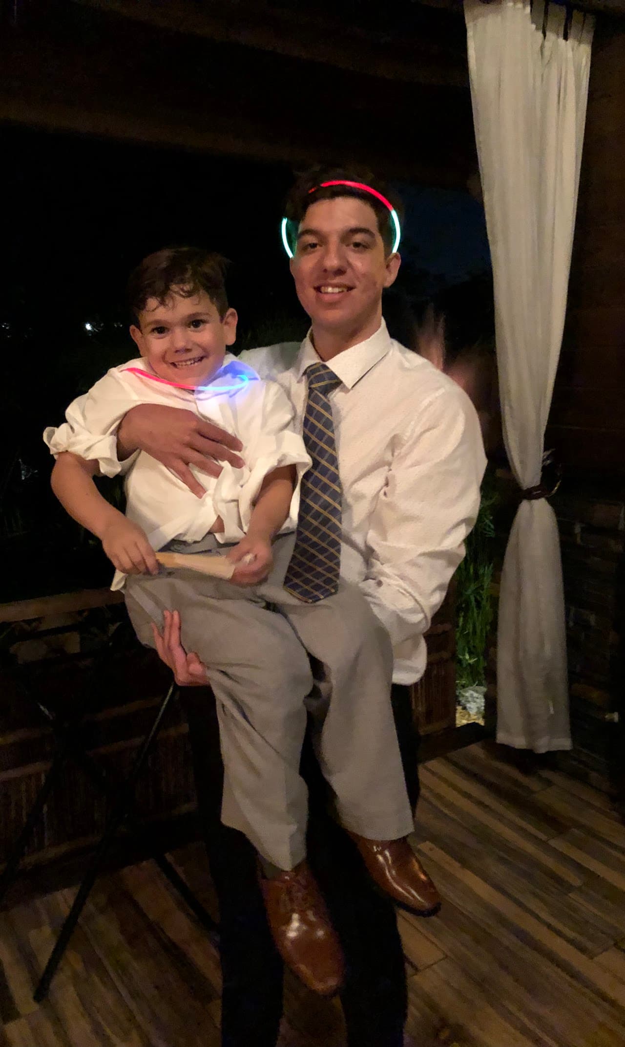 Ryan and a friend at the snowboard rental shop